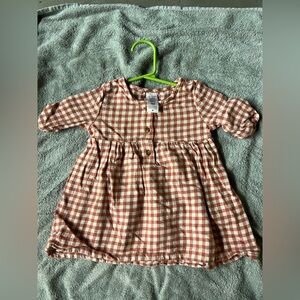 Carter's orange and White Checkered Dress